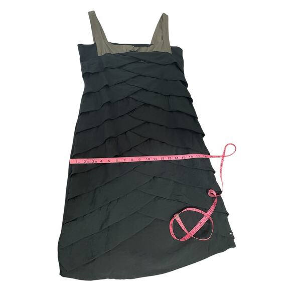 Skunkfunk Osane Tiered Sheath Dress Black Green Size 4 Avant-Garde Retro Indie - Picture 8 of 11